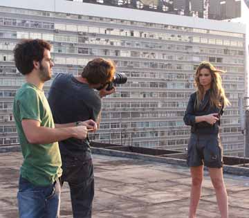 Por trás da câmera