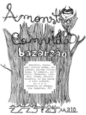 Flyer do Bazar de despedida da Amonstro