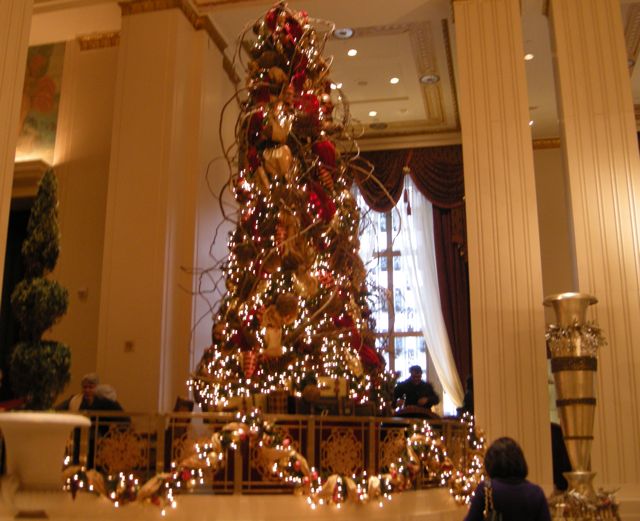 Árvore no Waldorf-Astoria: luxo total