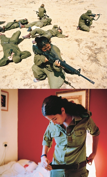 Fuzil, coturno e batom