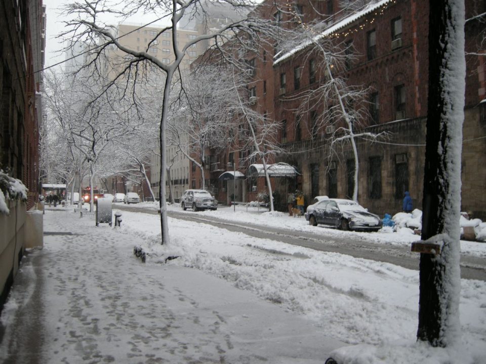 Neve em Nova York. Ou melhor, nevasca.