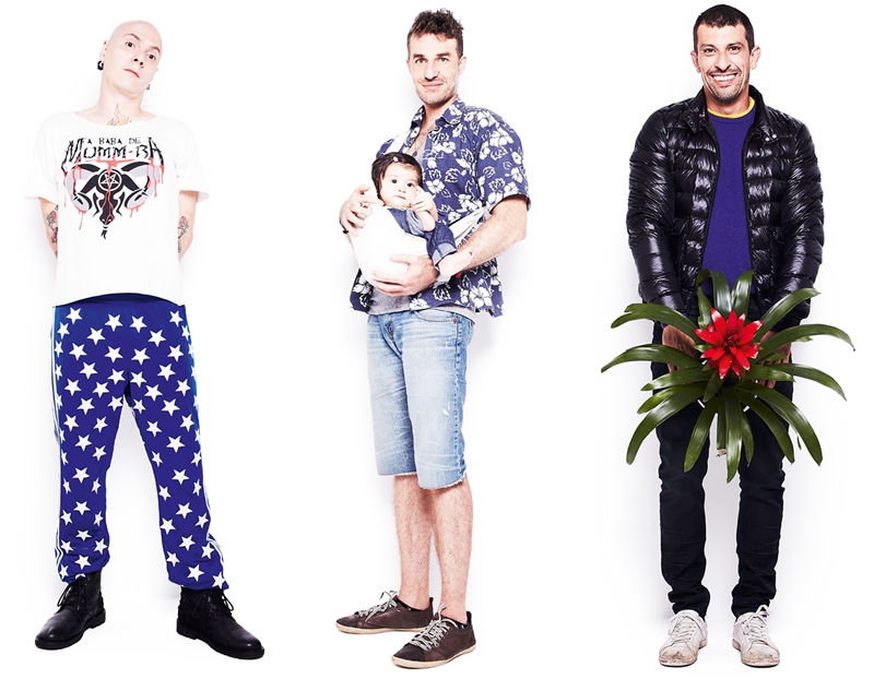 Daniel Belleza, cantor / Milhem Cortaz, ator / Fabricio Kassick, diretor de arte