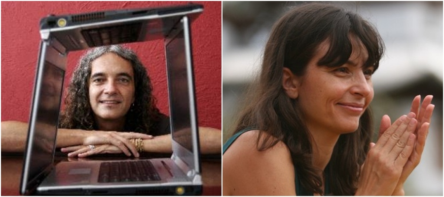 Marcelo Branco e Soninha Francine