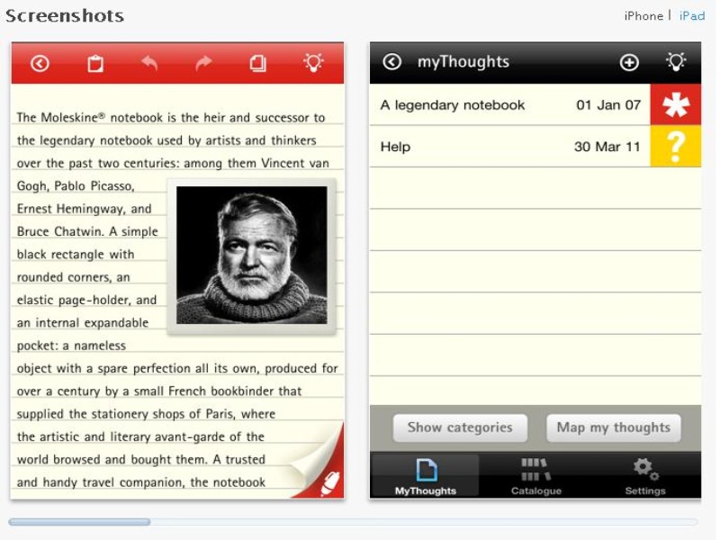 Caderninho no celular
