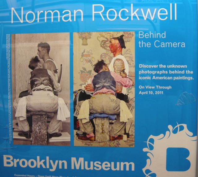 Anúncio da exposição de Normal Rockwell: grande ilustrador, num grande museu