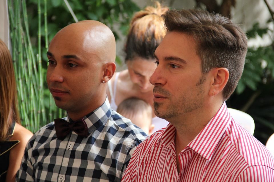 Pablo e Guille na cerimônia civil