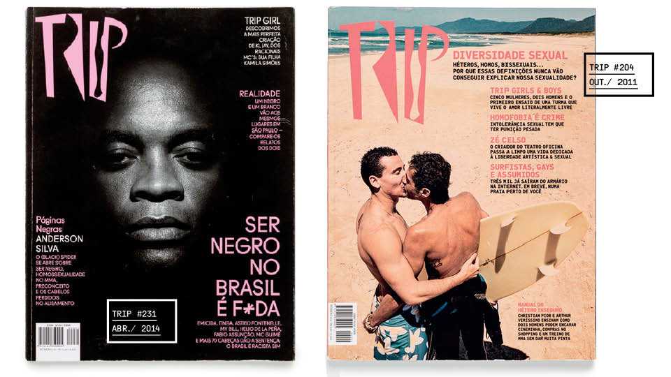 Já parou pra pensar quem te faz pensar? Campanha Apoie a Trip - capas emblemáticas sobre racismo e homofobia