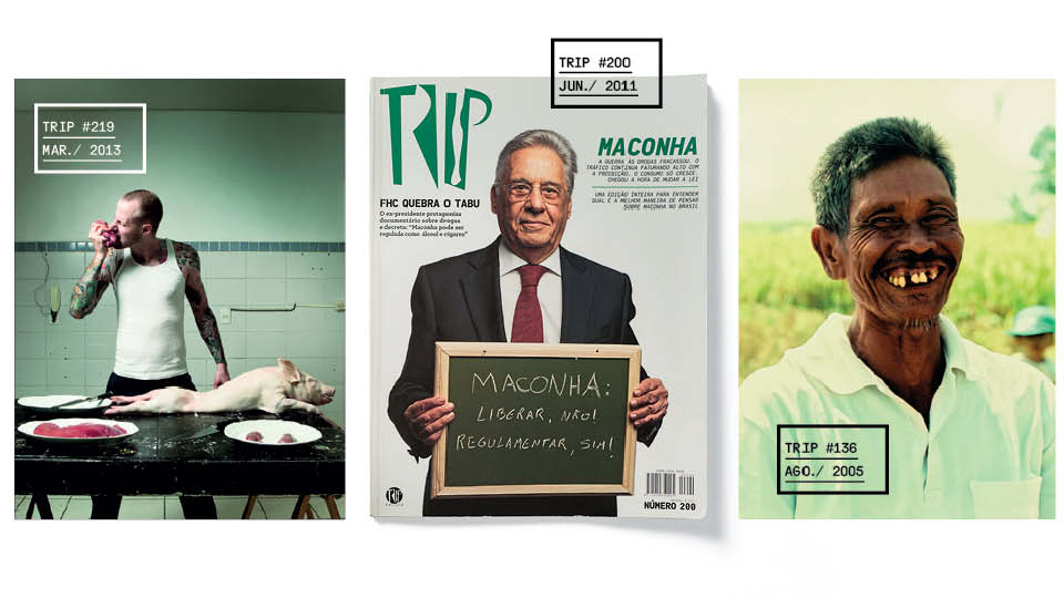 Já parou pra pensar quem te faz pensar? Campanha Apoie a Trip - Capas icônicas da Revista Trip