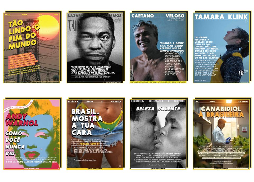 Já parou pra pensar quem te faz pensar? Campanha Apoie a Trip - Posts de Instagram da Revista Trip